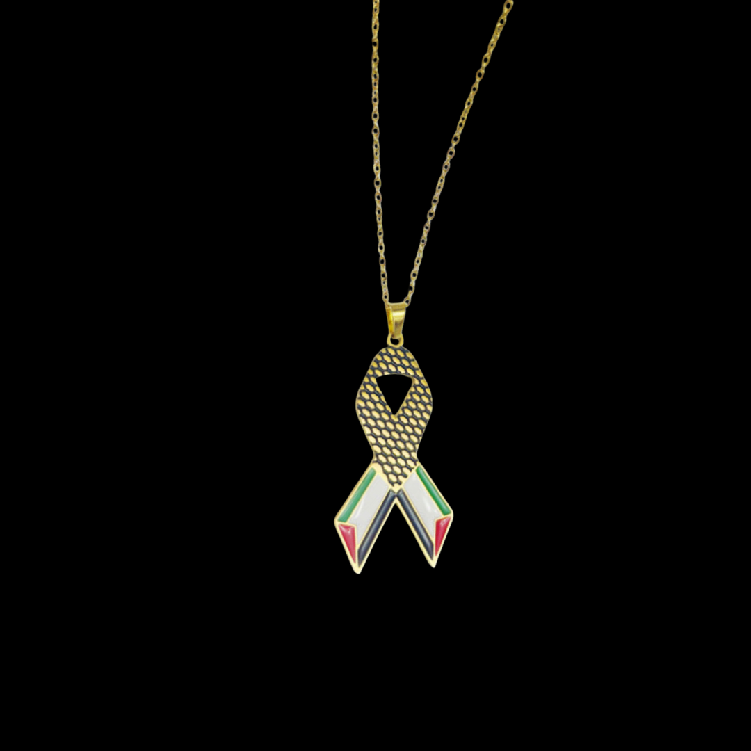 Kufia Necklace Palestine Flag